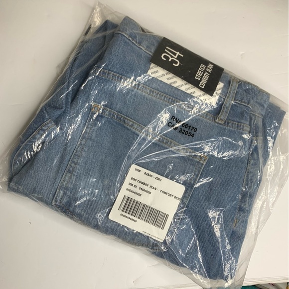 Urban Outfitters Stretchy Cowboy Light Wash Denim Jeans Size 34 New MSRP $69 - Picture 9 of 9